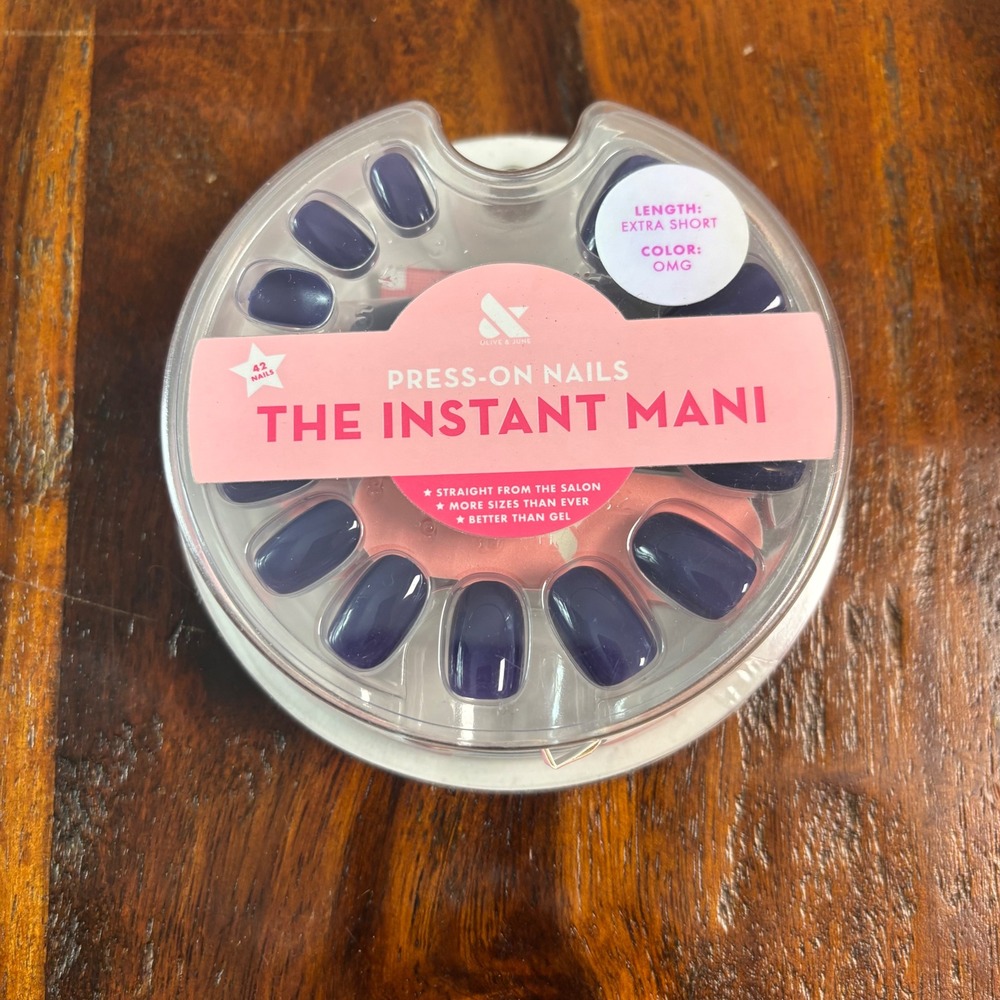 Olive & June The Instant Mani Press-On Nails Extra Short OMG Navy Blue 42 Count